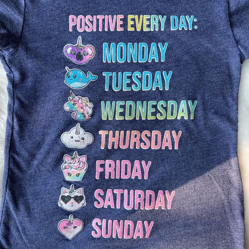 The Children’s Place Positive Every Day Short Sleeve Graphic T-Shirt Girls XS 4